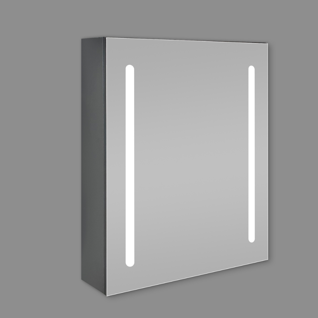 Armoire de salle de bain à miroir LED 55x15x65cm