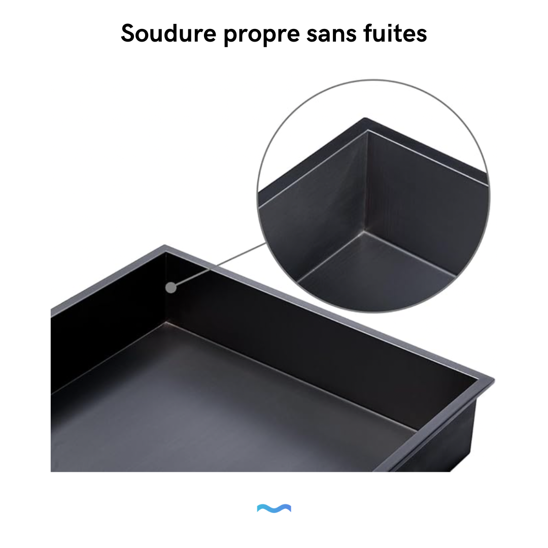 Niche de douche carrée  noir mat taille 30 X 30 X 12 cm