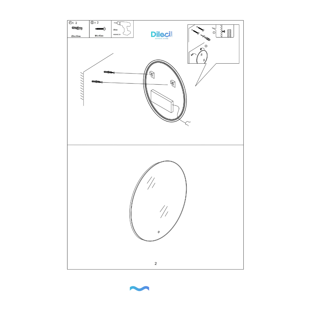 Miroir Infinity LED rond ⌀50cm