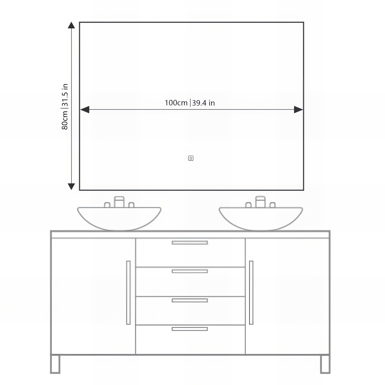 Miroir mural infinity LED