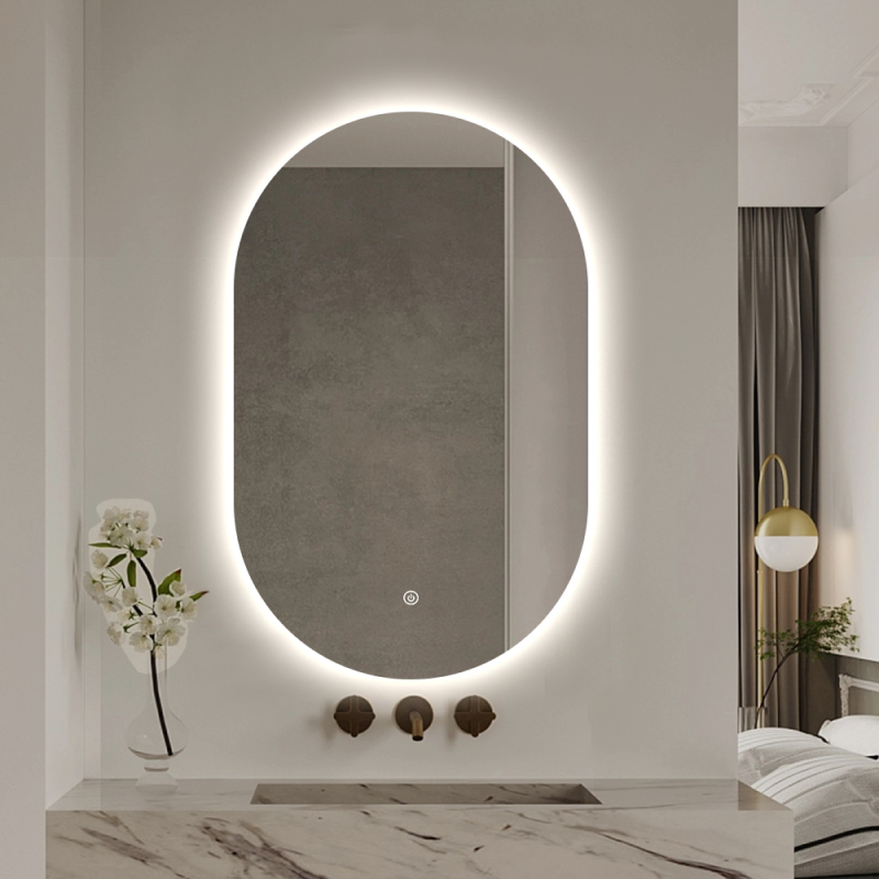 Miroir oval LED 50x80cm