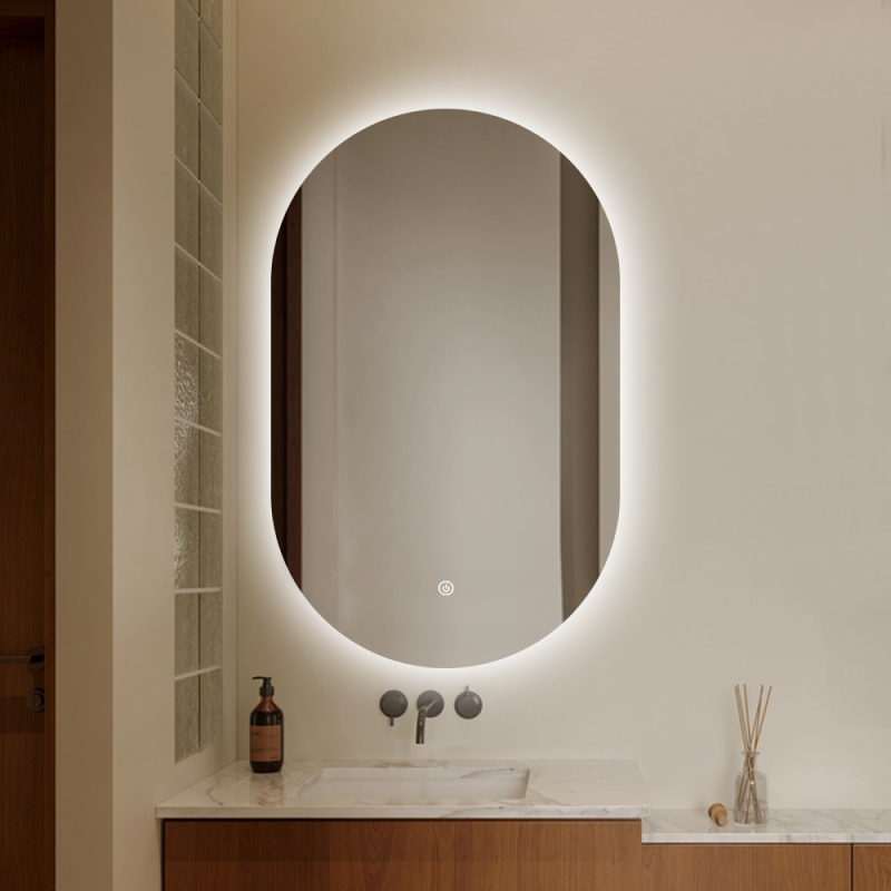 Miroir oval LED 50x80cm