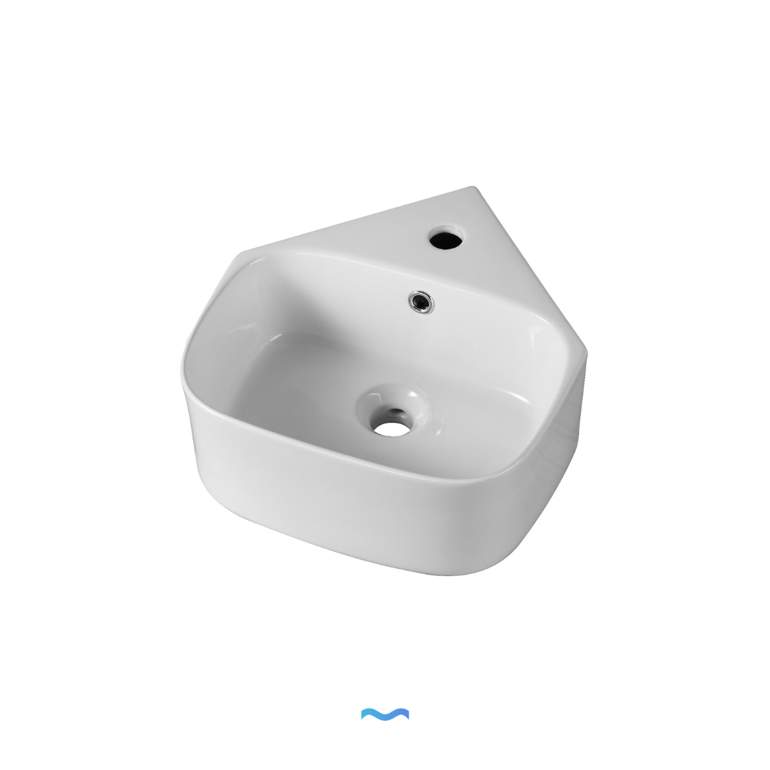 Lavabo lave-mains de coin blanc