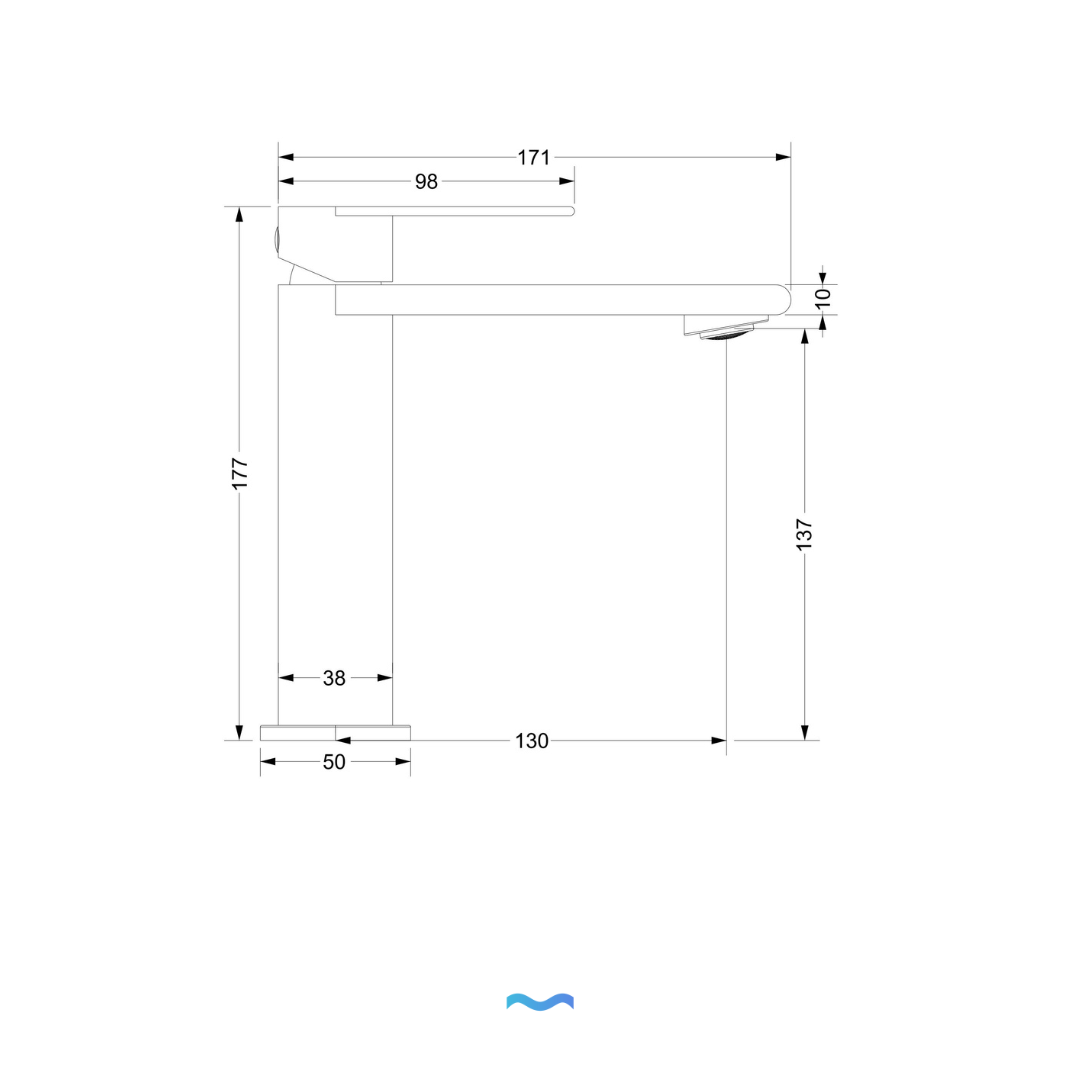 Robinet moderne haut couleur noir mat